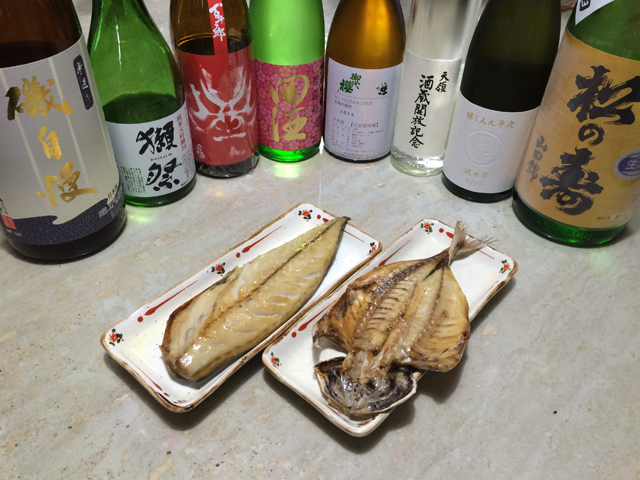 日本酒と干物