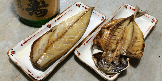 日本酒と干物